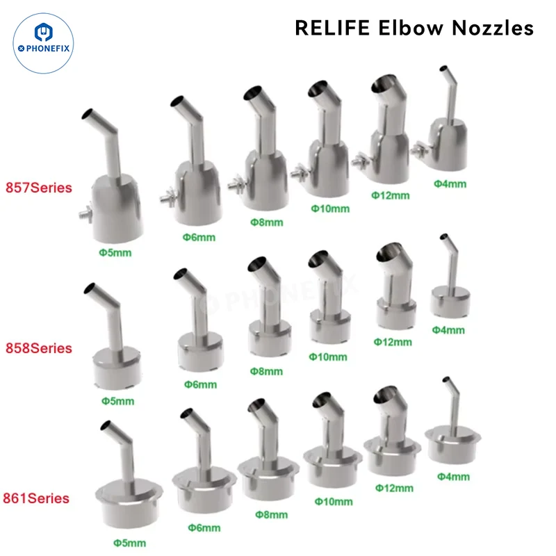 Ugelli obliqui serie RELIFE 861 857 858 per stazione di rilavorazione ad aria calda