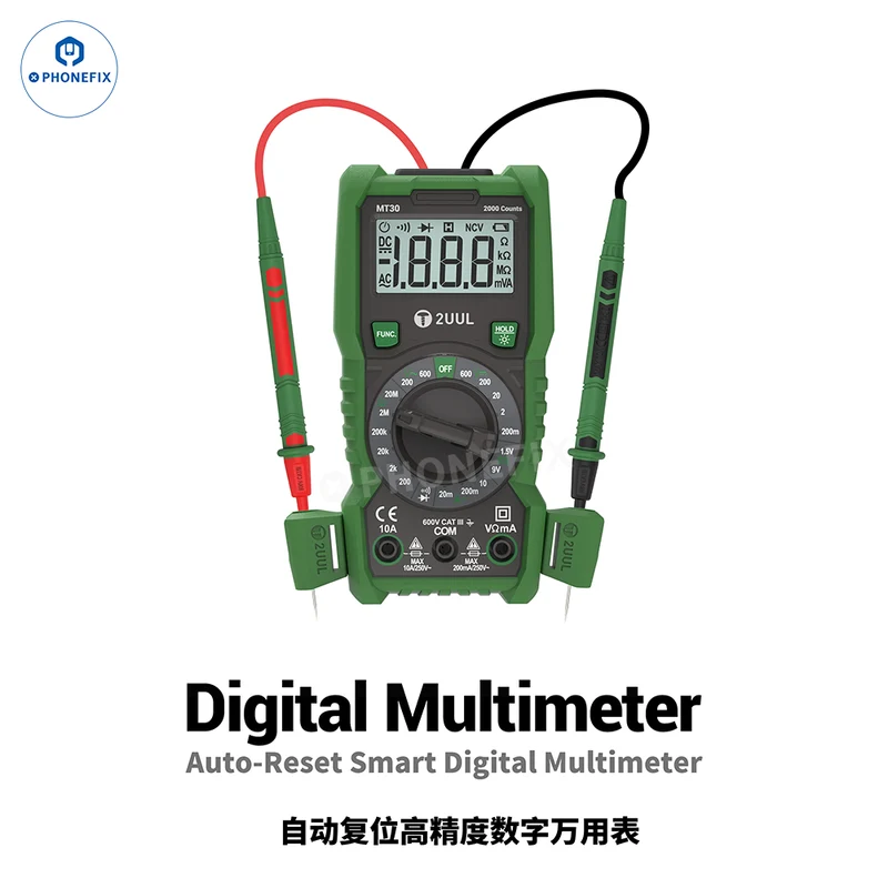Multimetro digitale intelligente ad alta precisione 2UUL MT30 con ripristino automatico