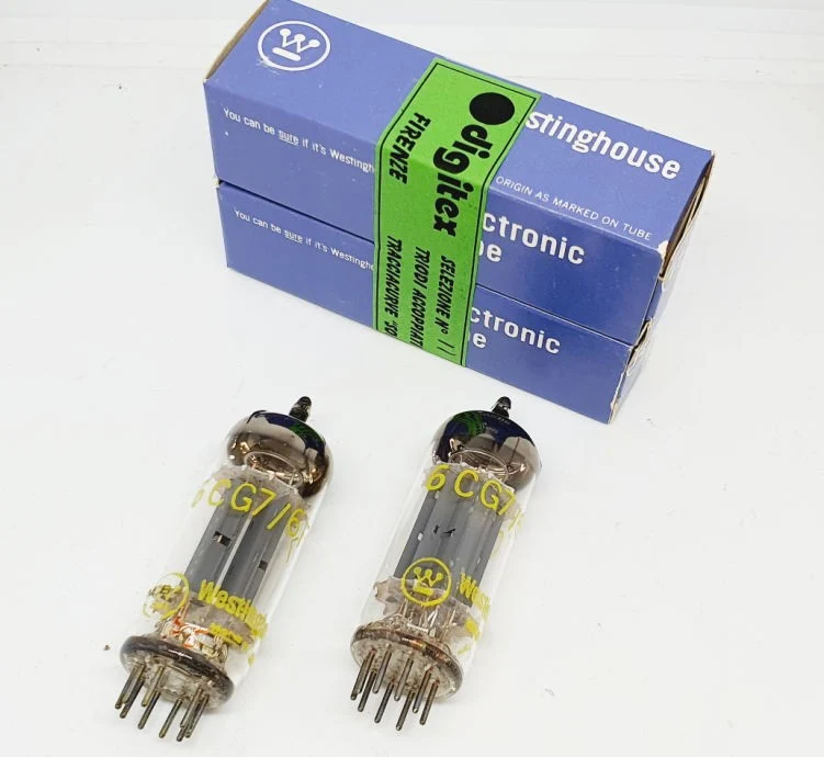 6CG7 - 6FQ7 Westinghouse USA NOS-NIB selezione Digitex+Audiokit Coppia (v73 - v74)