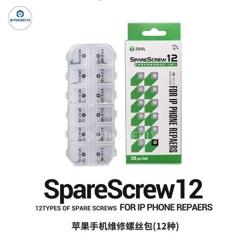 2UUL SC22 SpareScrew12 viti Phillips/Y/inferiori per la riparazione dell'iPhone