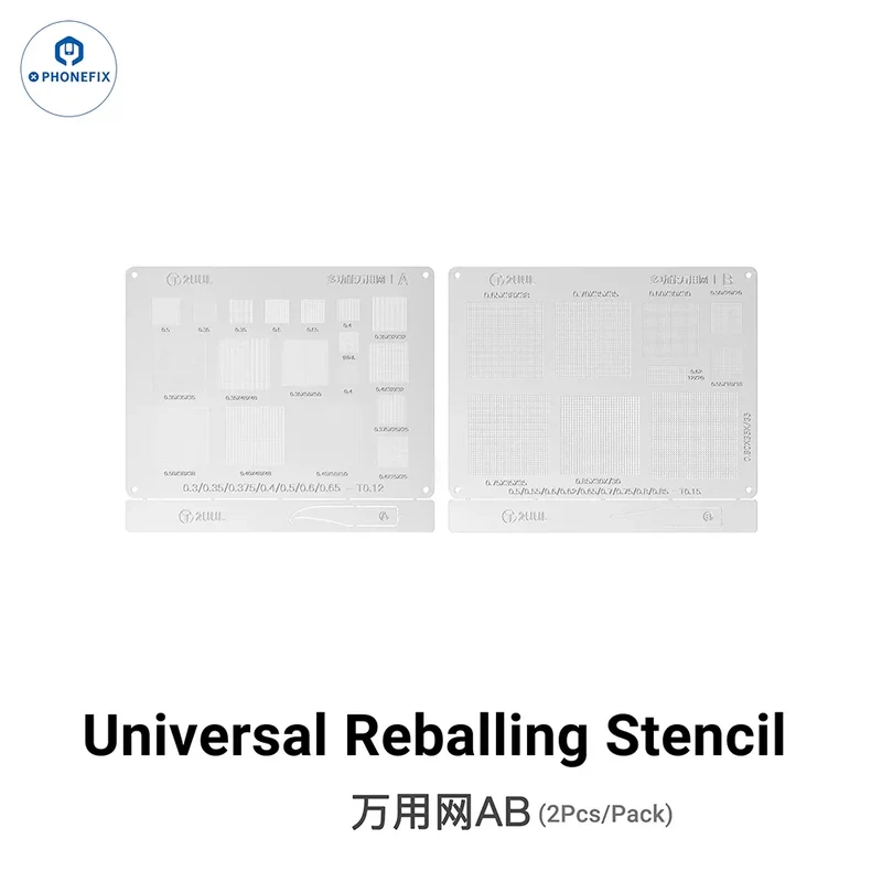 2UUL BG02 AB Stencil universale per reballing per CPU NAND WIFI IC del telefono