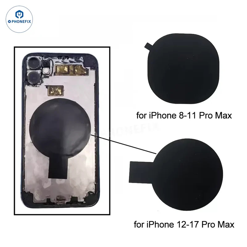 Adesivo protettivo isolante per la ricarica wireless della cover posteriore dell'iPhone