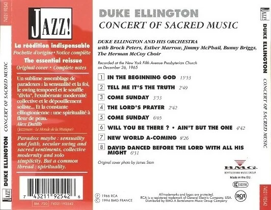 Duke Ellington and His Orchestra - Concert Of Sacred Music (CD)