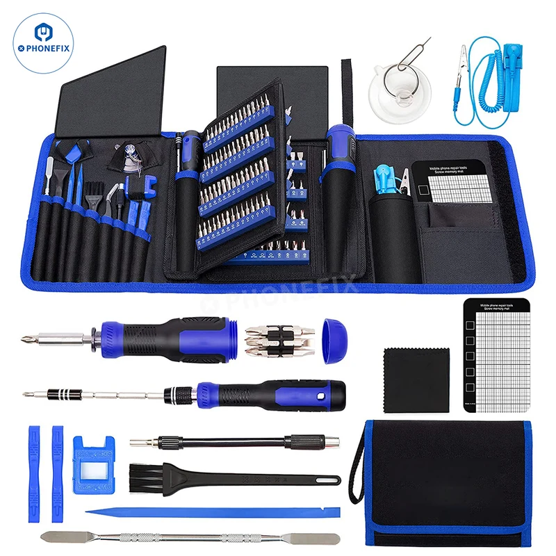 Kit di strumenti essenziali per l'elettronica DIYFIXTOOL - Kit per la riparazione di PC, laptop e telefoni