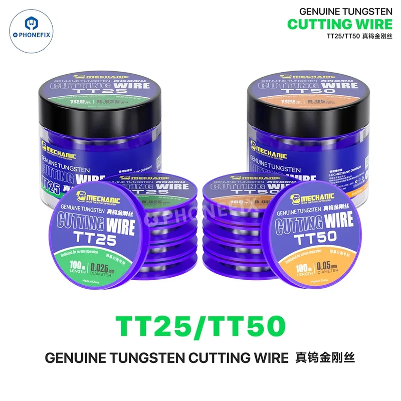 Filo da taglio al tungsteno MECHANIC TT25 TT50 per la riparazione dello schermo del telefono
