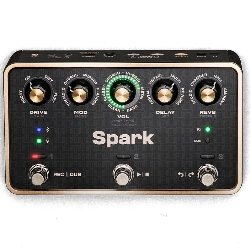 Positive Grid Spark Pedal Portable Smart Amp & Effects Pedal with Built-In Looper