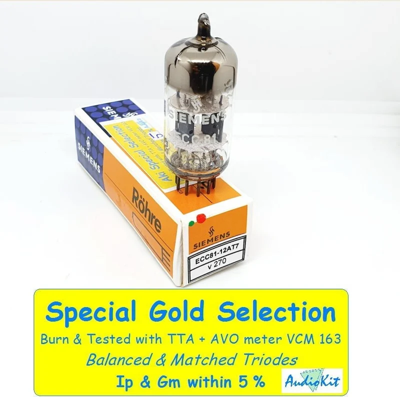 ECC81 - 12AT7 SIEMENS NOS-NIB - 5% SPECIAL SELECT - Singola (v270)