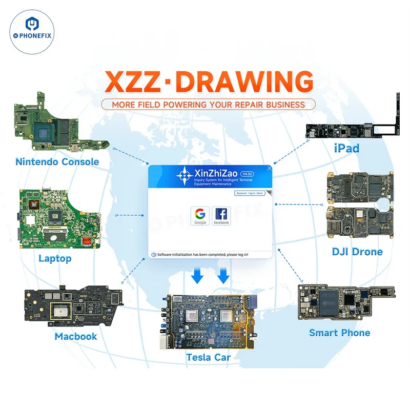 Strumento di disegno online di diagrammi schematici XZZ per la riparazione di telefoni cellulari