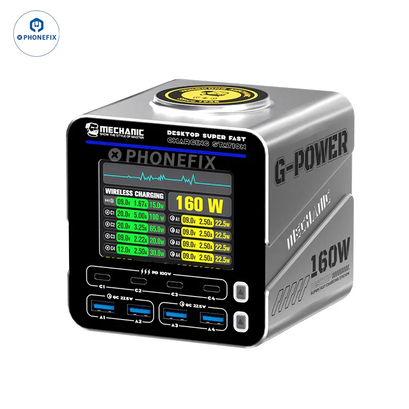 Stazione di ricarica rapida da tavolo MECHANIC G-POWER da 160 W