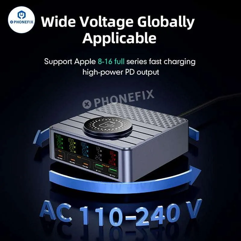 Stazione di ricarica wireless WLX-F2 PD QC Caricabatterie rapido da 260 W