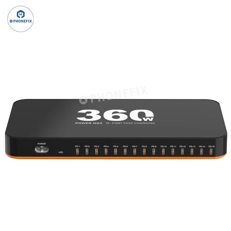 Stazione di ricarica rapida PD WLX-815C 360W 15 porte USB-C