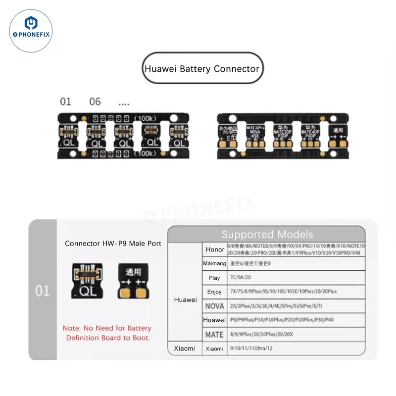 Connettore di alimentazione di avvio senza batteria YCS per Android iPhone Huawei