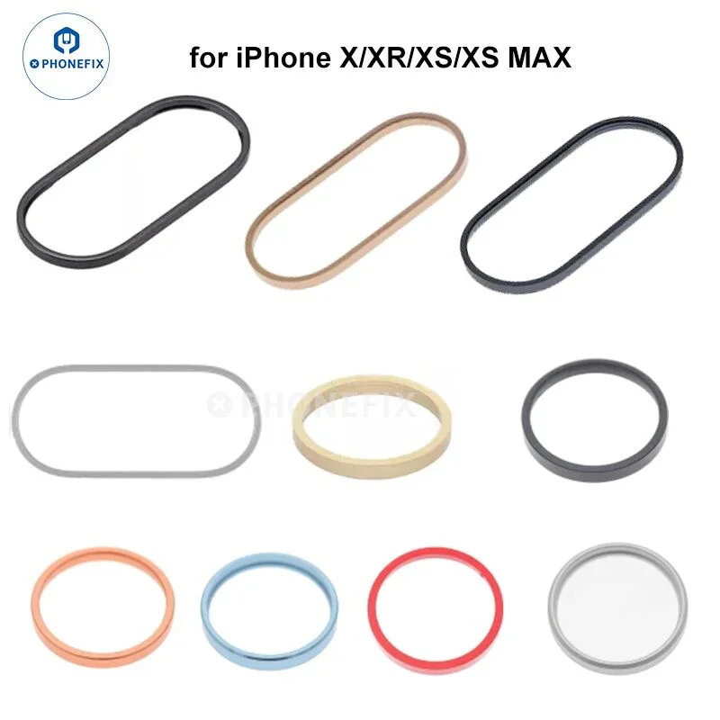 Per iPhone X/11/12/13/14 Pro Max Parti dell'anello metallico della fotocamera posteriore