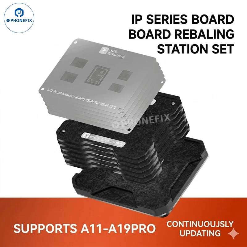 Set di stencil per reballing YCS A11-A19 Pro Tin Planting per iPhone 20:00-17:00