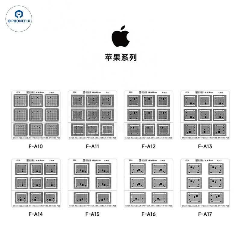 Pellicola AMAOE Green Oil Network per iPhone A10-A17 CPU BGA Reballing