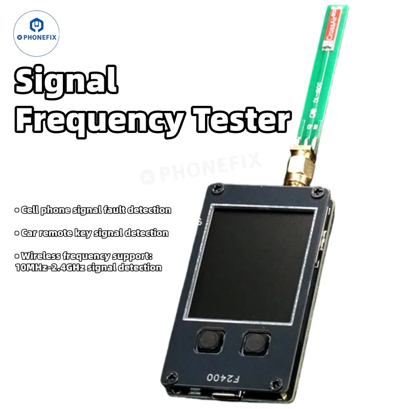Tester di frequenza del segnale F2400 per riparazione di telefoni/Bluetooth/WiFi/chiavi auto