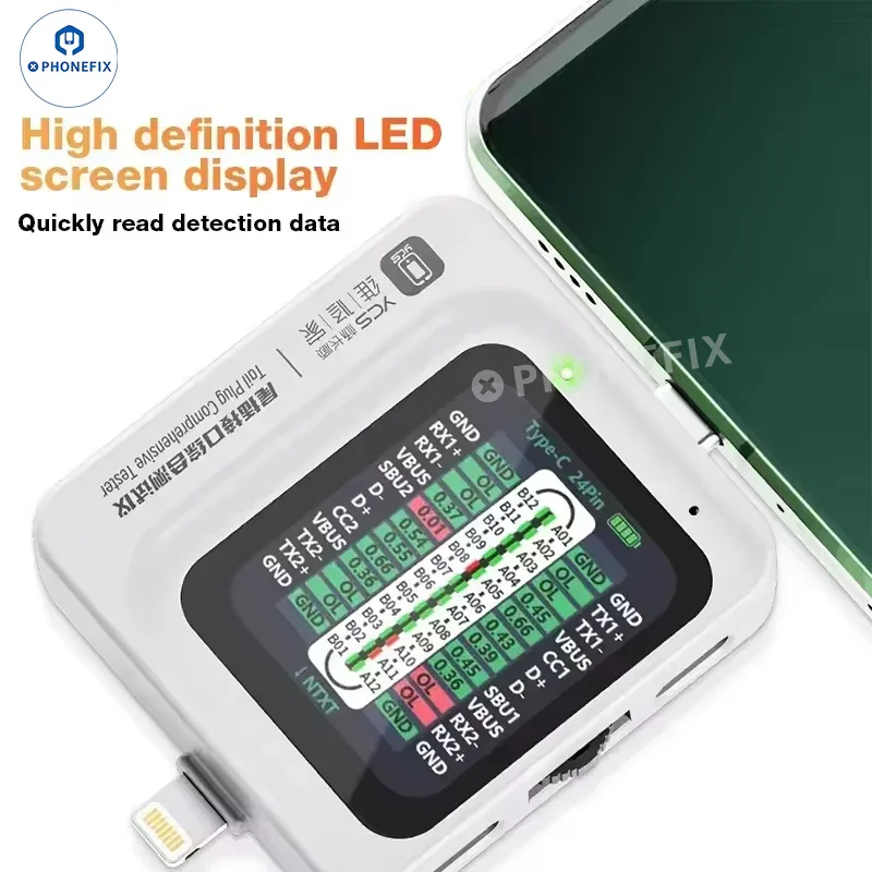 Tester per spina di illuminazione di tipo C YCS TNS360 per laptop mobile
