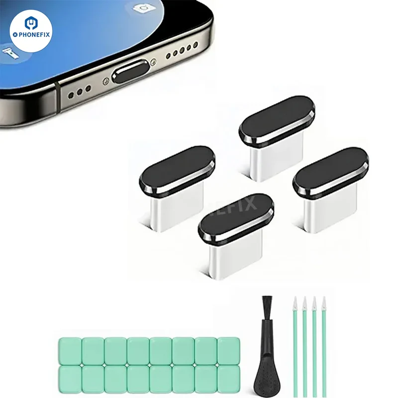 Kit spazzola per la pulizia delle porte di tipo C per iPhone 15-17 Pro Max Android Phone