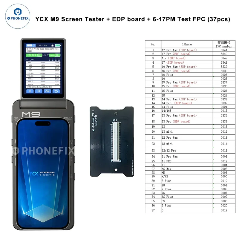 Programmatore intelligente per test dello schermo Android/iPhone YCX M9 M960