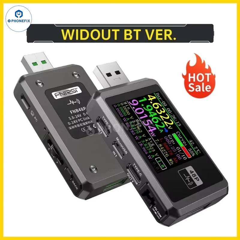 FNIRSI FNB48P Tester di coda USB per rilevamento rapido della carica del telefono