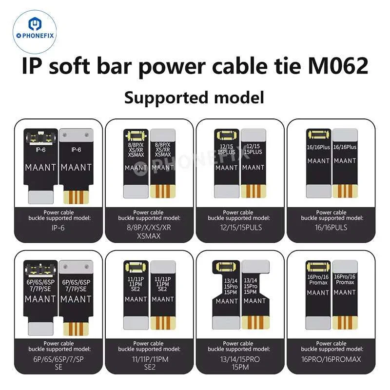 MaAnt M062 Cavo di alimentazione morbido con fibbia per batteria per iPhone 6-16 Pro Max