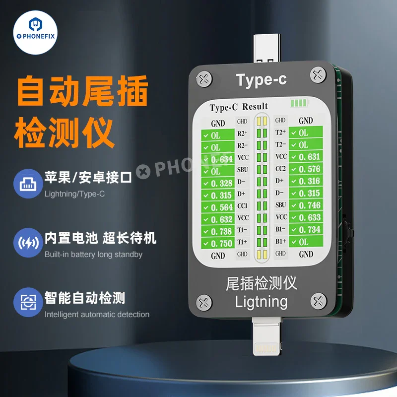 Tester di analisi del connettore di coda QianLi iBridge A3 con porta Lightning Type-C