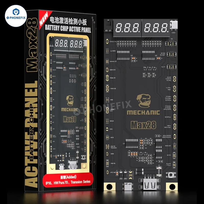 Scheda di attivazione della batteria MECHANIC Max28 per iPhone 8-16 Pro Max e Android