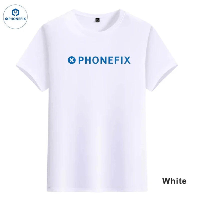 PHONEFIX Maglietta bianca a maniche corte fai da te con logo personalizzato
