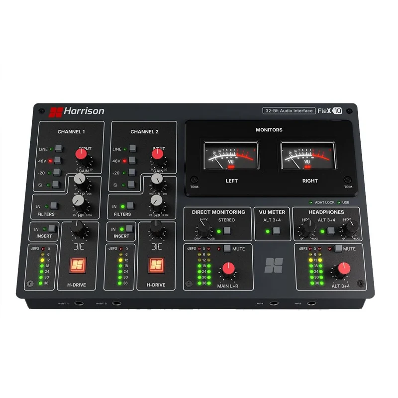 Harrison Flex-10 USB-C 10-Input/12-Output Audio Interface w/ 2 x Preamps