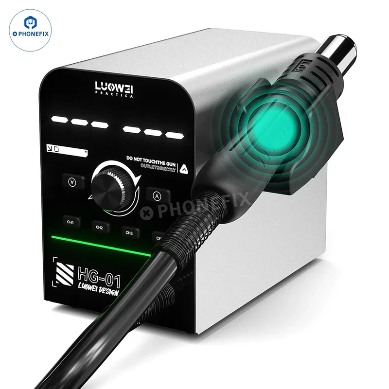 LUOWEI HG-01 800W Pistola ad aria calda Stazione dissaldante digitale intelligente