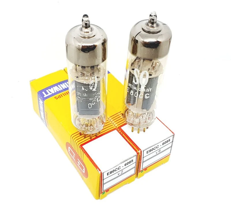 E80CC - 6085 Philips NOS-NIB BOX Plates Coppia (v2 - v6)