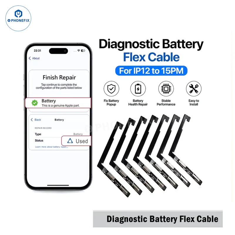Per iPhone X-16 Pro Max Scheda di protezione della batteria Cavo flessibile 0 ciclo