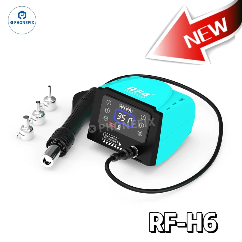 RF-H6 RF-H7 Saldatore ad aria calda 2 in 1 Stazione Display touch digitale