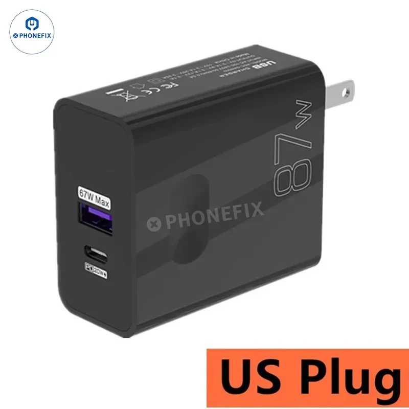 Adattatore per caricabatterie USB doppio rapido con ricarica super veloce a protocollo completo da 87 W