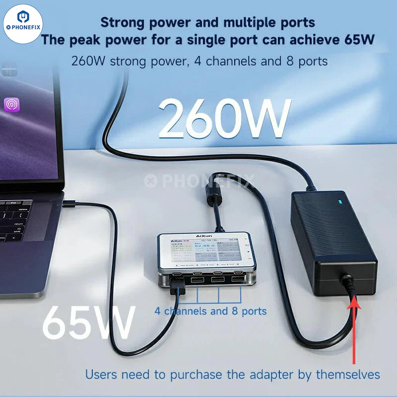 Stazione di ricarica AiXun PF26 Smart Fast Charger multicanale a 8 porte