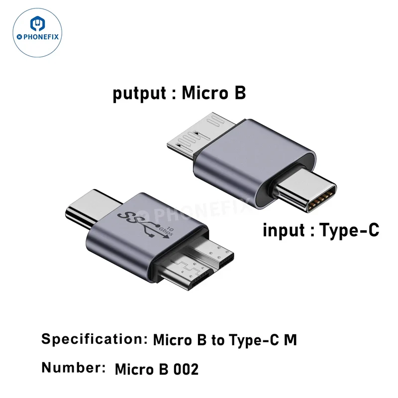 Adattatore per scatola disco rigido mobile Micro B a USB-A 10 Gbps di tipo C