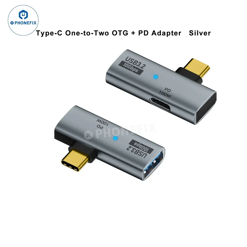 Adattatore per laptop con ricarica rapida PD 100W Type-C OTG per cellulare