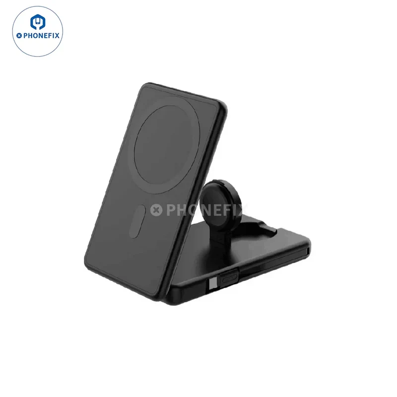 Stazione di ricarica rapida wireless magnetica 3 in 1 Power Bank portatile