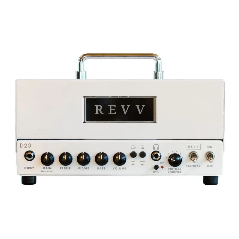 REVV D20 Tube Amp Head with Two Notes Reactive Load (White)