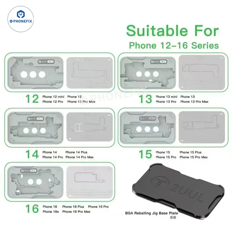 Base Midreball 2UUL BH13 per iPhone 12-16 Reballing dello strato intermedio