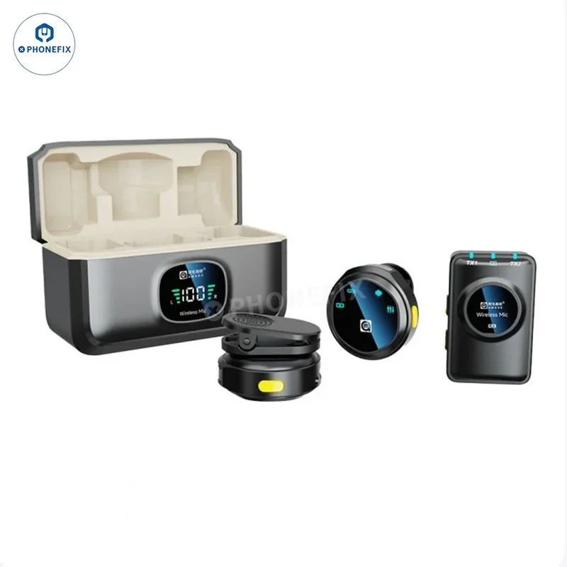 Microfono wireless AMAOE MIC-A per la registrazione video in diretta