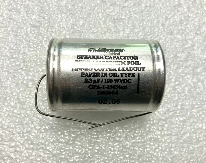 Jensen 3.3uf 100v - Condensatore Carta e Olio in Alluminio