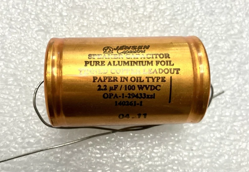 Jensen 2.2uf 100v - Condensatore Carta e Olio in Alluminio