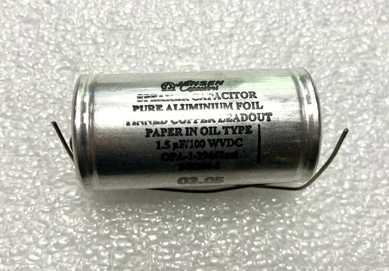 Jensen 1.5uf 100v - Condensatore Carta e Olio in Alluminio