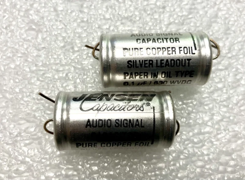 Jensen 0.1uf 630v - Coppia Condensatori Carta e Olio in Rame