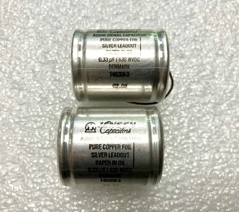 Jensen 0.33uf 630v - Coppia Condensatori Carta e Olio in Rame