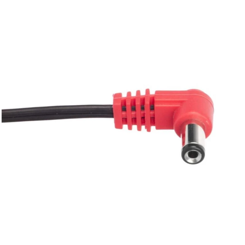 Cioks Type 2 Flex Cable w/ 5.5/2.1mm Centre Positive Angled DC Plug - 50cm (Red)