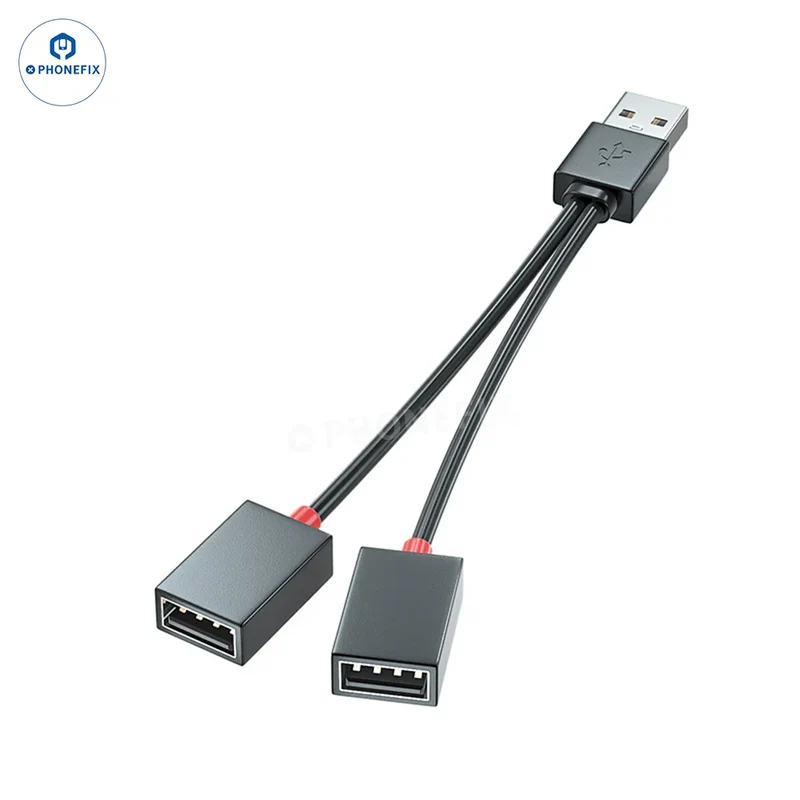 Cavo splitter estensore USB da uno a due per la ricarica del telefono cellulare
