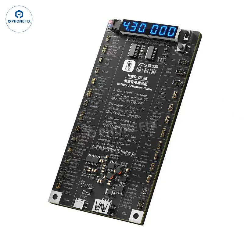 Scheda di attivazione della ricarica della batteria YCS DC25 per iPhone 6-16 e Android