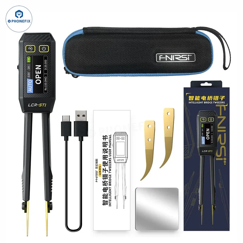 FNIRSI LC1020E LCR-ST1 Mini pinzette digitali a ponte LCR ESR Tester